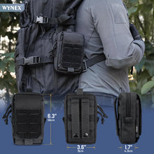 Carica l'immagine nel visualizzatore di Gallery, WYNEX Porta Cellulare da Cintura,Molle Funda Movil, Tactica EDC Pouch, Porta Telefono per Cinturone Táctico, Zaino e Gil