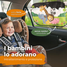 Carica l'immagine nel visualizzatore di Gallery, Tendine parasole bambini Buio Ottimale con protezione UV certificata - accessori auto, 2 pezzi 51x31cm, protezione solar