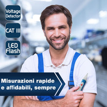 Carica l'immagine nel visualizzatore di Gallery, PeakTech 1030 - Tester di Tensione AC senza Contatto con Lampada a LED, Campo di Funzionamento Ac 50-1000V, Sistema di M
