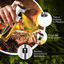 Carica l'immagine nel visualizzatore di Gallery, PORTENTUM Spruzzatore Olio Spray Premium per Cucina e Friggitrice ad Aria 100ml Spray Olio Cucina Antigoccia, Oliera di Vetro con Dispenser Accessori Friggitrice Senza Olio