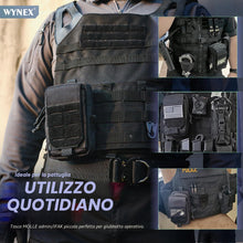 Carica l'immagine nel visualizzatore di Gallery, WYNEX Porta Cellulare da Cintura,Molle Funda Movil, Tactica EDC Pouch, Porta Telefono per Cinturone Táctico, Zaino e Gil