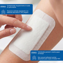Carica l'immagine nel visualizzatore di Gallery, Rays Biodress Medicazione adesiva sterile in Tnt, Cerotti Post Operatori, 10x25 cm (25 unità)