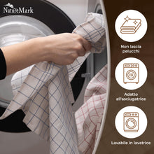 Carica l'immagine nel visualizzatore di Gallery, NatureMark Set da 10 strofinacci da cucina 50x70 cm – 100% cotone, assorbenti e resistenti – Strofinacci da cucina per u