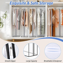 Carica l'immagine nel visualizzatore di Gallery, Alyvisun 3PCS Custodie per Abiti Trasparenti, Porta Vestiti Cerniere Laterali, Borsa Porta Abiti Lungo110cm Grande Capacità per Armadio, Abito