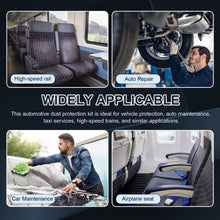Carica l'immagine nel visualizzatore di Gallery, 10 coprisedili monouso in plastica trasparente, impermeabili e antipolvere per sedili auto, con 10 coprivolante monouso 
