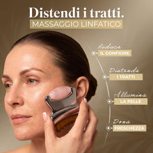 Carica l'immagine nel visualizzatore di Gallery, Spazzola Coreana Linfatica Viso 2 in 1 Acciaio Inox e Rullo in Quarzo Rosa