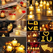 Carica l'immagine nel visualizzatore di Gallery, Candele a LED,35 pezzi Senza Fiamma,candele led con Batterie,Candele Elettriche luci tealight luci a LED realistiche per
