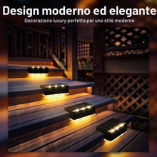 Carica l'immagine nel visualizzatore di Gallery, Solpex 8 lampade solari per esterni, luce bianca calda, luci solari impermeabili, illuminazione a LED per scale esterne,