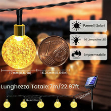 Carica l'immagine nel visualizzatore di Gallery, Catena Luminosa Esterno Solare 7M 50LED