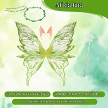 Carica l'immagine nel visualizzatore di Gallery, BUCOMTU Ali da Fata per Adulti e Bambini con Orecchie da Elfo Cerchietto da Fata e Bacchette di Fata a Stella per Feste 