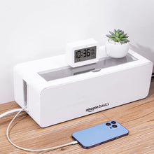 Carica l'immagine nel visualizzatore di Gallery, Amazon Basics Scatola portacavi per nascondere e organizzare i cavi, grande, colore: bianco