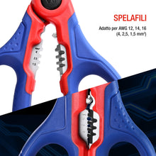 Carica l'immagine nel visualizzatore di Gallery, WORKPRO Forbici Elettricista 2 in 1 con Funzione Spelacavi