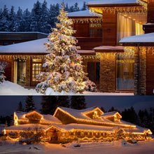 Carica l'immagine nel visualizzatore di Gallery, Zorela Luci Natale Esterno Cascata 10M 400 LED Tenda Luminosa Esterno Natale Prolungabile Luci di Natale Cascata di Stal