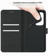 Carica l'immagine nel visualizzatore di Gallery, Cover per Honor 200 Lite, Custodia a portafoglio in Pelle PU Premium [Magnetica a Scatto] [Funzione Stand] per Honor 200