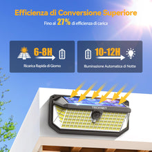 Carica l'immagine nel visualizzatore di Gallery, TECKNET Luci Solare da Esterno, 416 Faretto LED da Esterno Solare, 2 Pezzi