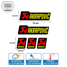 Carica l'immagine nel visualizzatore di Gallery, Sticker Adesivo Sticker Adesivo Adesivo Decals Autocollants Compatibile con Akrapovic Tubo Scarico Alluminio Alta Temper