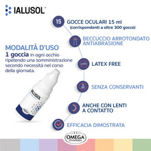 Carica l'immagine nel visualizzatore di Gallery, IALUSOL®, Gocce Oculari Acido Ialuronico 0,2%, Occhi Secchi | Omega Pharma