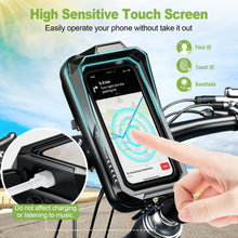 Carica l'immagine nel visualizzatore di Gallery, Porta Cellulare Moto Impermeabile Supporto Telefono Moto Antivibrazione Porta Cellulare Scooter con Touch Screen Rotazio