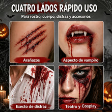 Carica l'immagine nel visualizzatore di Gallery, Sangue Finto Lavabile Trucchi Halloween Viso Make up Kit