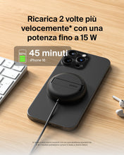 Carica l'immagine nel visualizzatore di Gallery, Belkin Tappetino di ricarica wireless magnetica 15 W con supporto, caricatore wireless Qi2 compatibile con MagSafe per i