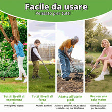 Carica l'immagine nel visualizzatore di Gallery, Strumento da Giardino Zappa per Diserbo con Supporto per Zappa da Giardino con Anello Regolabile, Manico Lungo, 157 cm, 