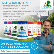 Carica l'immagine nel visualizzatore di Gallery, Mr. Bacteria No.1 Attivatore bio-Enzimatico per Fosse Settiche e Biologiche, Attivatore Trattamento e Pulizia Batteri pe