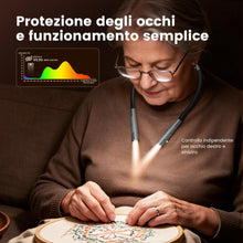 Carica l'immagine nel visualizzatore di Gallery, Glocusent Luce per Lettura Libri a Letto con 5 Colori e 5 Livelli di Luminosità, Luce da Lettura per Libro Ricaricabile 