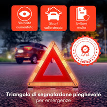 Carica l'immagine nel visualizzatore di Gallery, PURAHELP Triangolo di Avvertimento per Auto Pieghevole [Norma ECE R27]