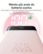 Carica l'immagine nel visualizzatore di Gallery, VEGER 10000mAh Powerbank con Cavi Integrati 22.5W Ricarica Rapida Portatile