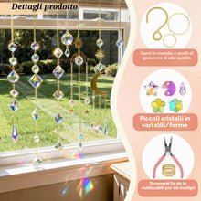 Carica l'immagine nel visualizzatore di Gallery, 400PCS Acchiappasole Cristallo,Crystal Suncatcher,Appendere Vetro Acchiappa Sole,Pendenti Prismi Cristallo,Appeso Arcoba