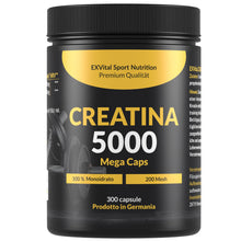 Carica l'immagine nel visualizzatore di Gallery, Creatina 5000 Mega Caps, stimolante per l'allenamento, 5000 mg di creatina monoidrato per dose giornaliera, 300 capsule,