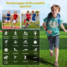 Carica l'immagine nel visualizzatore di Gallery, Fitness Tracker per Bambini, Smartwatch con Frequenza Cardiaca, Monitor del Sonno, 65 Modalità Sport, Allarmi, Orologio 