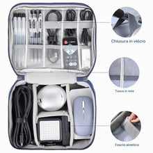 Carica l'immagine nel visualizzatore di Gallery, AiQInu Organizer Cavi Borsa da Viaggio Organizzatore Cavi Resistente All'acqua Portatile Porta Cavi Organizer per Carica
