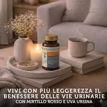 Carica l'immagine nel visualizzatore di Gallery, Integratore 100% naturale con MIRTILLO ROSSO E UVA URSINA - utili per la funzionalità delle vie urinarie, con BETULLA - 