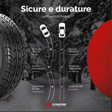 Carica l'immagine nel visualizzatore di Gallery, R.Evolution Calze da Neve Omologate Italia RRR, 2 Calze, Taglia L, Rosso, Catene da Neve Tessili per R14 - R20 (Misure p
