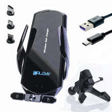 Carica l'immagine nel visualizzatore di Gallery, Caricatore Wireless Auto 15W, Supporto Cellulare Auto con Bloccaggio Automatico e Rotazione 360°, Ricarica Rapida per Bo