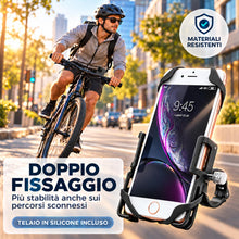 Carica l'immagine nel visualizzatore di Gallery, Porta Cellulare in Alluminio: per Bicicletta - eBike - Mtb - Monopattino Elettrico. Supporto Telefono, Installazione su 
