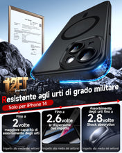 Carica l'immagine nel visualizzatore di Gallery, LeYi Cover Magnetica per iPhone 14 con 2 Pezzi Vetro Temperato(Nero)