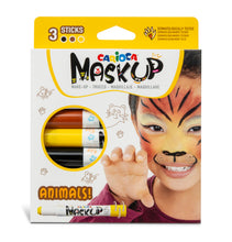 Carica l'immagine nel visualizzatore di Gallery, Carioca Mask Up Animals, Truccabimbi Kit per Bambini e Bambine, Trucchi per la Pelle in Stick Ideali per Natale, Hallowe