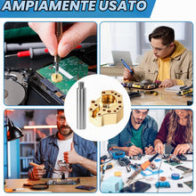 Carica l'immagine nel visualizzatore di Gallery, 2 punte per saldatore joystick con adattatore, controller One e Switch per PS5, PS4, Xbox Series X/S, rame cromato multi