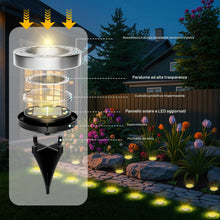 Carica l'immagine nel visualizzatore di Gallery, FIFlying 10 pezzi Luci Solari da Giardino, 8 LED Lampade Solare da Terra