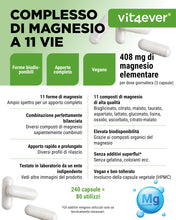 Carica l'immagine nel visualizzatore di Gallery, vit4ever Complesso di Magnesio - 240 Capsule - Alto dosaggio - Lab Testato