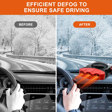 Carica l'immagine nel visualizzatore di Gallery, Riscaldatore Auto 12V 150W Stufetta Portatile per Auto, Demister Regolazione 360 Gradi Riscaldamento Universale Sbrinato