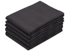 Carica l'immagine nel visualizzatore di Gallery, ZOLLNER 5 strofinacci in cotone - 50x70 cm - canovacci da cucina a righe grigio scuro - assorbenti e robusti - lavabili 