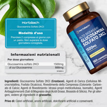 Carica l'immagine nel visualizzatore di Gallery, Glucosamina Solfato 1500 mg 2KCl - 360 Compresse
