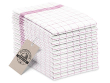 Carica l'immagine nel visualizzatore di Gallery, ZOLLNER 10 Strofinacci - canovacci in cotone 50x70 cm - burrazzi da cucina assorbenti e resistenti - a quadretti bianchi
