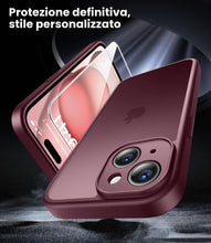 Carica l'immagine nel visualizzatore di Gallery, FLLAO Cover iPhone 15 con Vetro Temperato - Borgogna