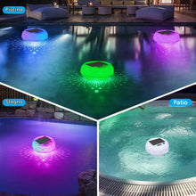 Carica l'immagine nel visualizzatore di Gallery, Galleggiante cloro con luce solare e termometro, dispenser galleggiante con telecomando regolabile per piscine, stagni, 
