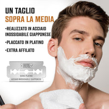 Carica l'immagine nel visualizzatore di Gallery, Shaving Revolution - 50 Lame da Rasoio a Doppio Taglio - Sicurezza per la Rasatura Maschile in Acciaio Inox Giapponese a