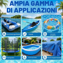 Carica l'immagine nel visualizzatore di Gallery, Kit Riparazione Piscina PVC, Include 15 Cerotti Trasparenti, 170 g